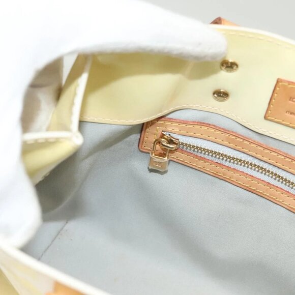 LOUIS VUITTON Monogram Vernis Reade PM Hand Bag Perle M91336 LV Auth 129822 - Picture 12 of 16